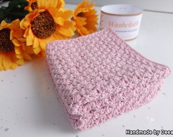 Crochet cotton washcloth, dishcloth, soft and sustainable for eco friendly bath time, gift for her