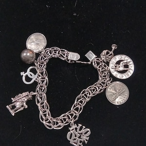 Sterling silver charm bracelet
