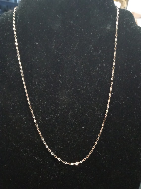 Fine 9ct paperclip rose gold chain - image 9