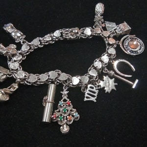 Sterling silver charm bracelet