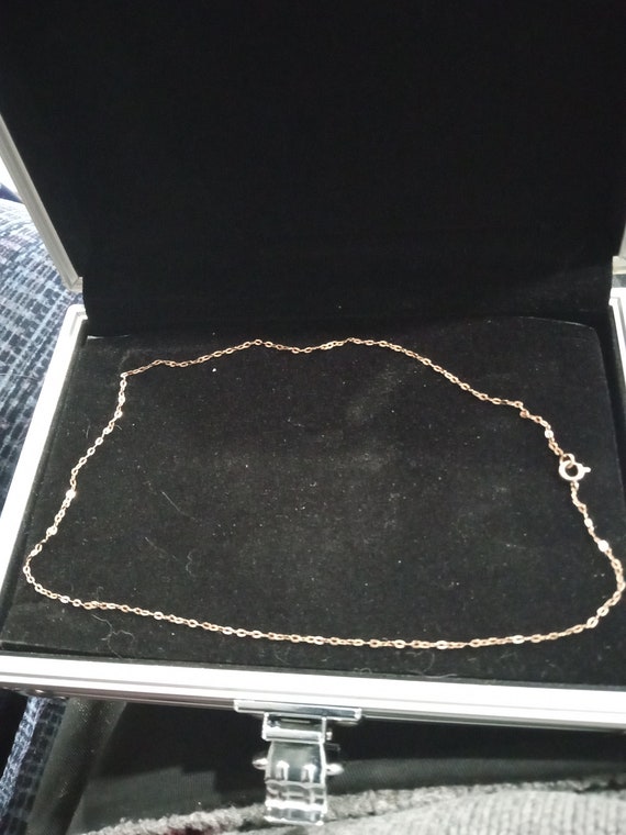 Fine 9ct paperclip rose gold chain - image 10