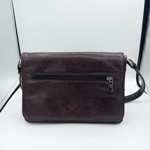 sac à main baci vintage à trois compartiments en cuir italien