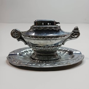 Vintage genie lamp lighter and ashtray
