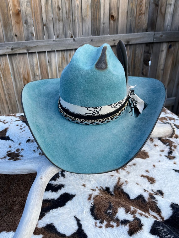 Snowmelt | Custom Cowboy Hat, Cowgirl Hat, Custom Burned Hat  display picture 1