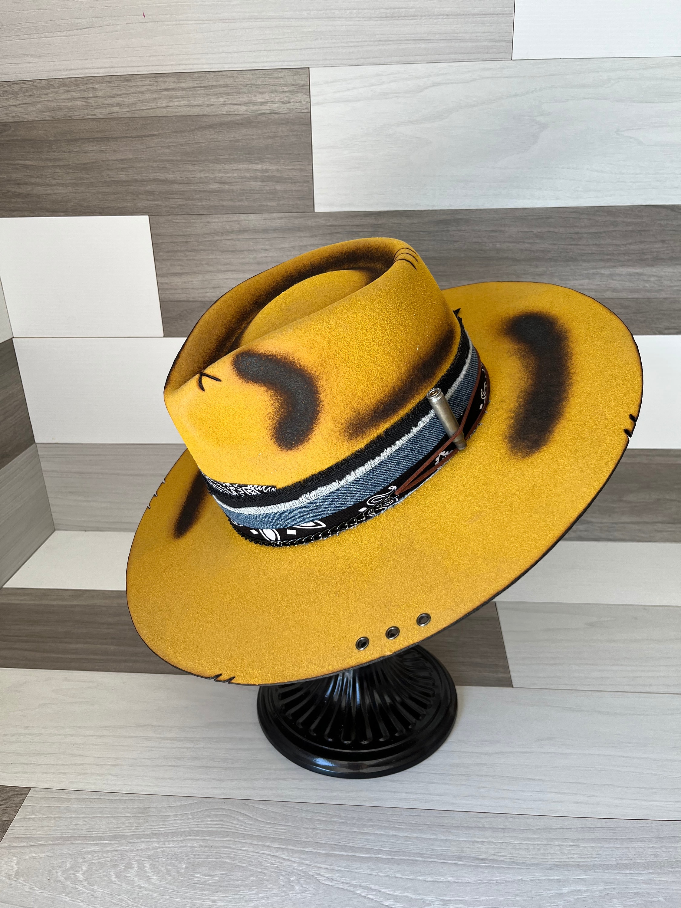 Poison Custom Felt Hat, Western Hat, Wide Brim Hat, Cowboy Hat, Rocker ...
