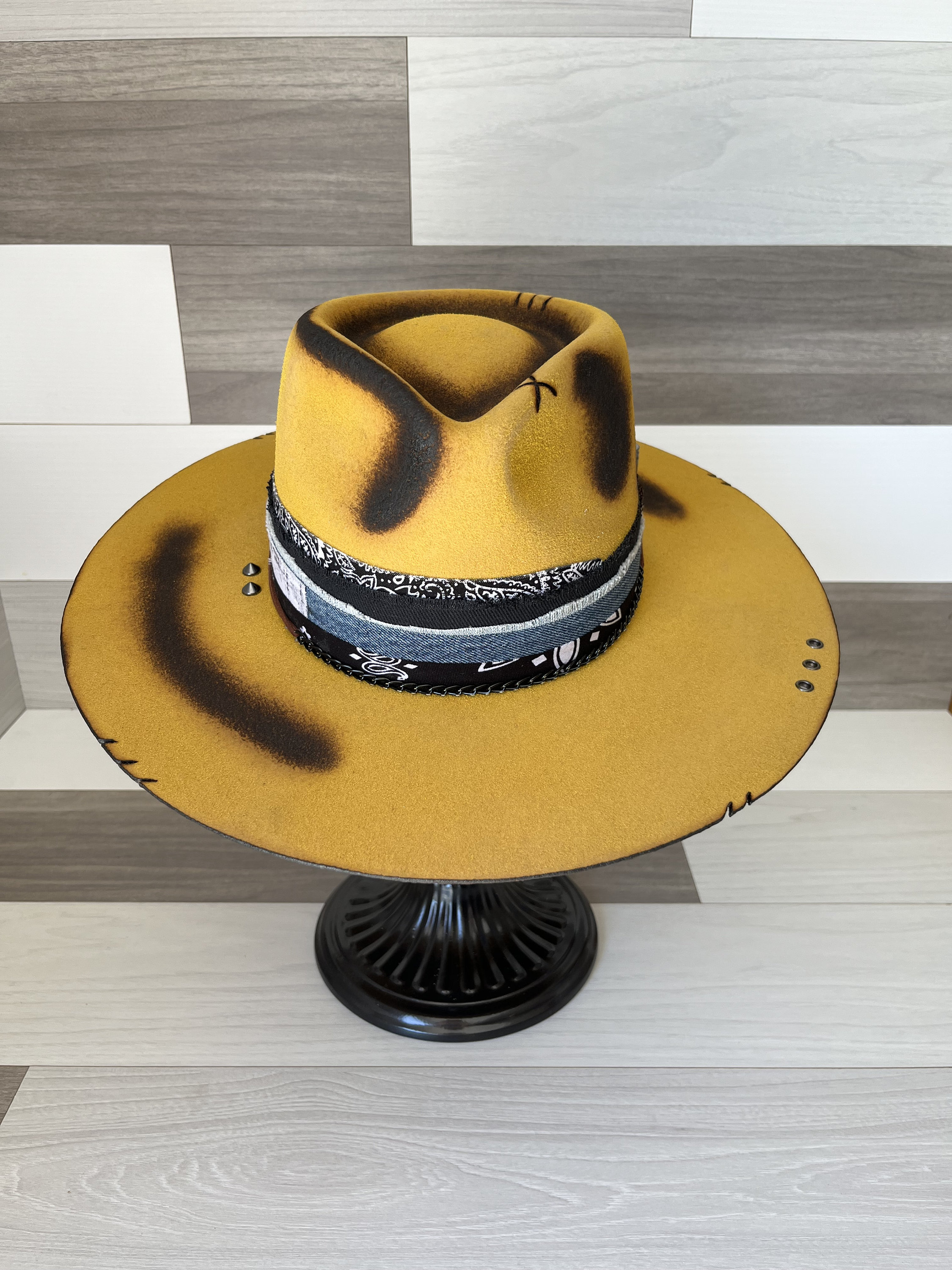 Poison Custom Felt Hat, Western Hat, Wide Brim Hat, Cowboy Hat, Rocker ...