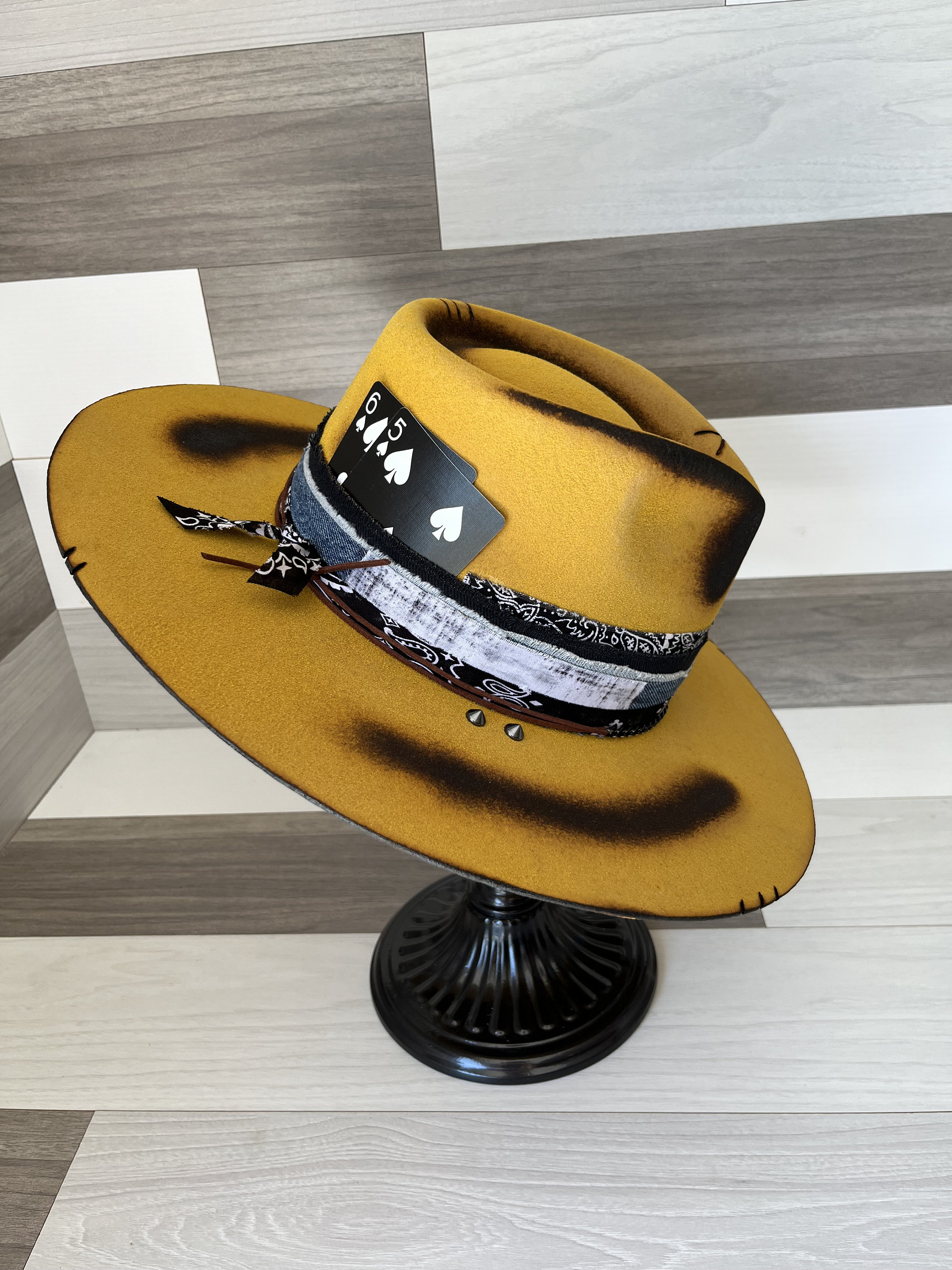 Poison Custom Felt Hat, Western Hat, Wide Brim Hat, Cowboy Hat, Rocker ...