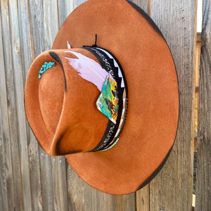 Santa Fe | Custom Felt Hat, Western Hat, Wide Brim Hat, Cowboy Hat, Custom Hat, Custom Burned Hat