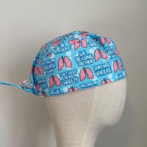 Lungs with Sayings Scrub Cap - Satin Lining Available - Multiple Styles | Funny/Witty OR Cap