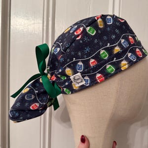 Medication Bottle Lights Scrub Cap - Satin Lining Available - Multiple Styles
