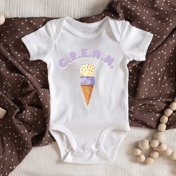 Hip hop onsie®, C.r.e.a.m. Onsie®, funny baby shirt, New mom gift