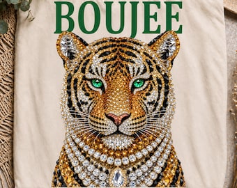 Boujee Tiger Png, Glam Cat Png, Easy Tiger Png, Faux Rhinestone Png, Tiger Shirt Png, Tiger Wall Art, Go Get Em Tiger Poster