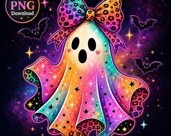 Cute Ghost Png, Neon Ghost Png, Leopard Ghost Png, Summerween Ghost Png, Preppy Ghost Png, Cute Ghost And Bat Svg, Trick Or Treat Png