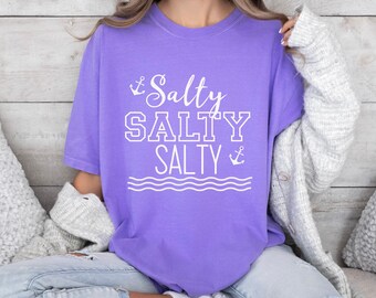 Salty Beach Comfort Color  T-shirt Vacation Shirt