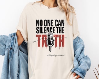 Comfort Colors Shirt No One Can Silence Truth Defend The First Amendment Freedom of Speech