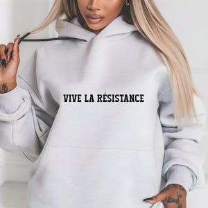 ViVe La Resistance Hoodie - American Democracy Human Rights Unisex Sweatshirt, Resist Protest Activism Pullover, Political Statement