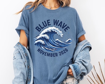 Blue Wave November 2026 T-shirt | Ocean Wave Political Design