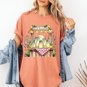 Cottagecore Lemonade Stand T-Shirt, Summer Shirt, Comfort Colors Shirt, Lemon LoverGift