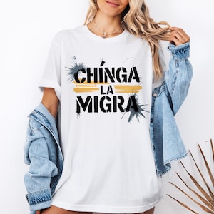 Camiseta Chinga La Migra, camiseta de protesta, camiseta gráfica unisex, camiseta con mensaje, regalo para activistas