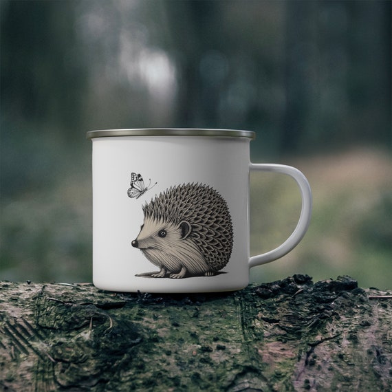 Igel & Schmetterling Emaille Camping Tasse - Etsy.de