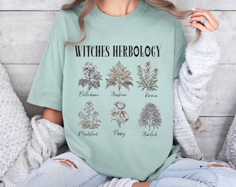 Witches Herbology Shirt Botanical Hirt Comfort Colors Witch Shirt