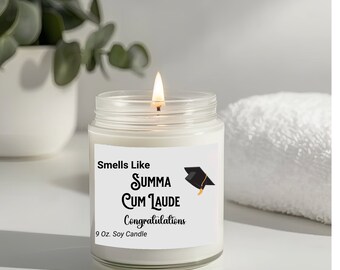 Graduation Summa Cum Laude Scented Soy Candle, 9oz Graduation Gift Gift for Graduattion