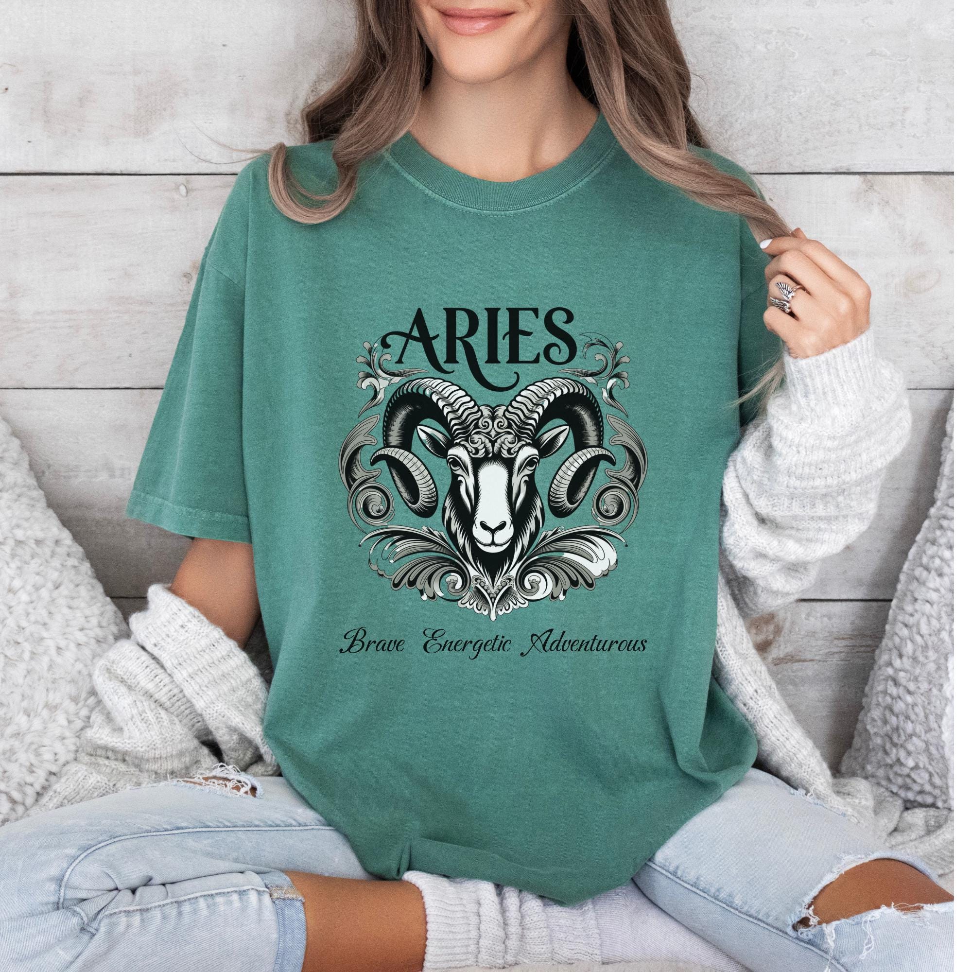 ★ARIES★ Color Blocked T-Shirt Multi FTAR60800MLT FTAR60800 Aries Comfort Colors Shirt Zodiac Shirt Horoscope Shirt