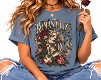 Romantic Gothic Shirt, Roman Statue Tee, Dark Academia Comfort Colors