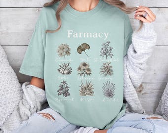 Farmacy Shirt Herb Shirt comfort Colors Herbalist Shirt Homeopath, Holistic Tee, Nature Lover, Farm not Pharma, Crunchy