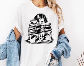 Rebellion Liest Komfort Farben Shirt Widerstand, Bildung, Anti-Buch-Verbot-T-Stück