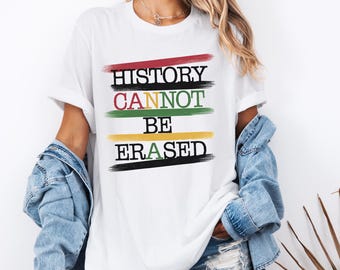 Anti-Trump-geschiedenis kan niet worden gewist, T-shirt activist, kleding voor politieke protesten VBlack Pride-uniseks T-shirt, BLM-weerstandsshirt,