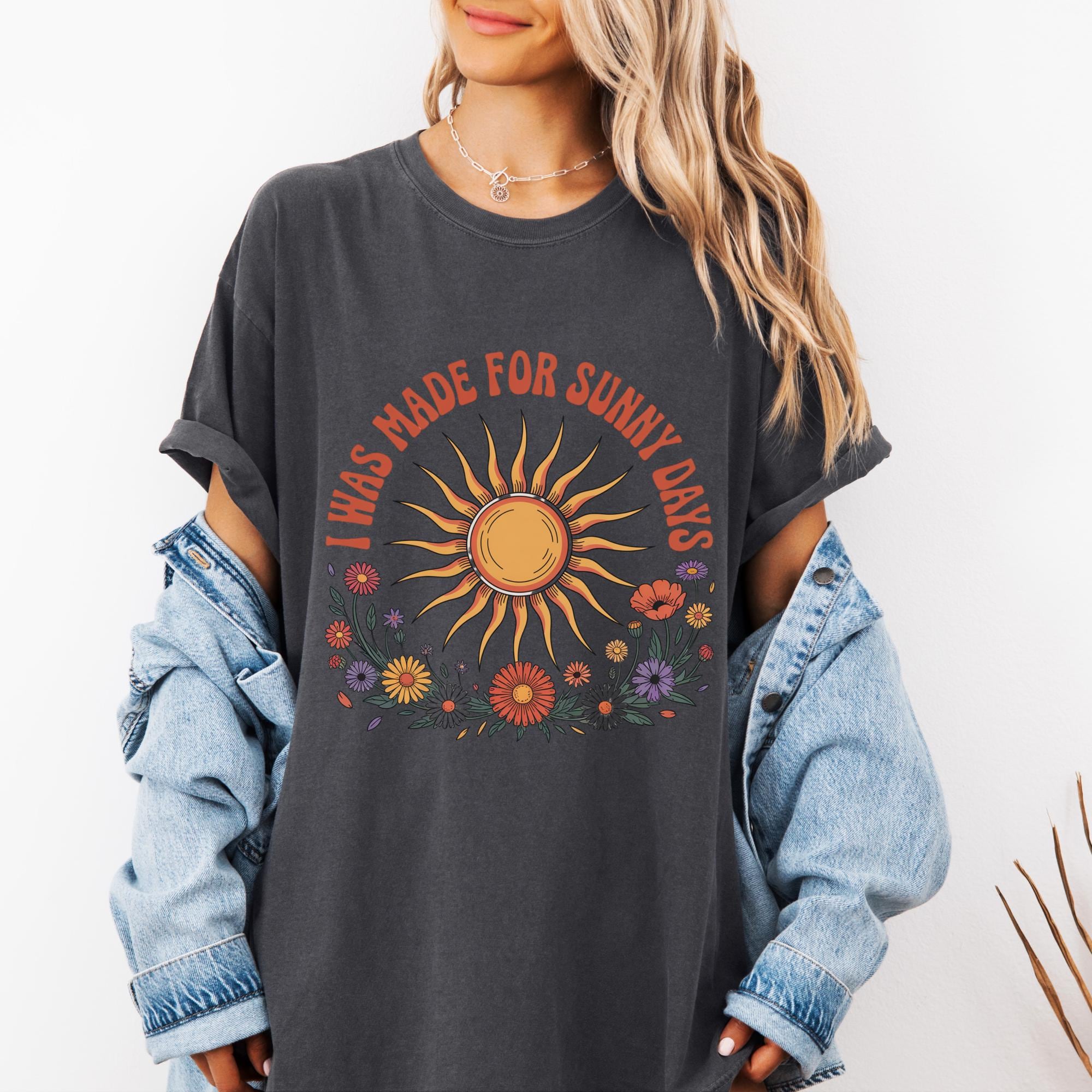 Sunshine Comfort Colors Unisex Garment-dyed T-shirt, Retro Tee for