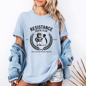 Resistance Social Club Shirt Anti Trump Tee, Political Activist Short Sleeve Tee, Protest Movement T-shirt, Unisex Jersey Top, Resist