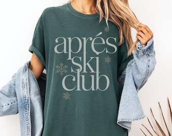 Après Ski Club Comfort Colors Tee, Winter Alpine T-Shirt