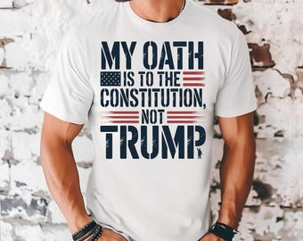 Vintage gegen Trump Shirt Mein Eid ist auf die Verfassung, nicht Trumpf
