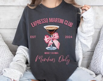 Expresso Martini Social Club Shirt Comfort Colors  Couquette Martini Shirt Gift For Bartender Mixologist
