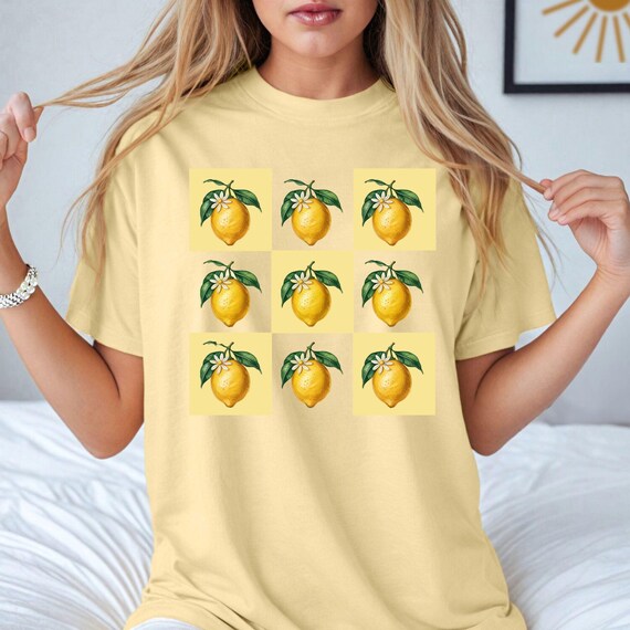 レモングリッドTシャツ、ボヘミアンスタイルサマーTシャツ