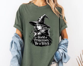 Witchcore Comfort Colors Tee: Feminist Halloween, Gothic Fall Shirt