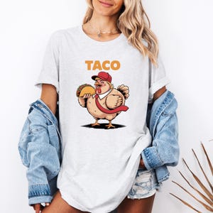 Sarcastic Taco Trade Shirt Anti Trump Anti Tariff Tee Trump Always Chickens Out T-Shirt