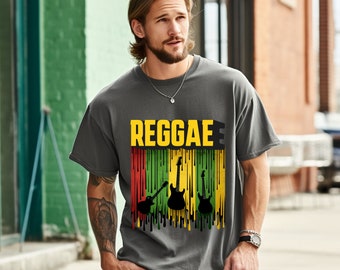 レゲエ音楽の快適な色のユニセックスTシャツレゲエ音楽愛好家への
