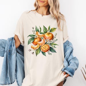 Clementine Orange Garment-Dyed T-shirt, Citrus Tee, Fruit Shirt, Comfort Colors, Unisex Shirt