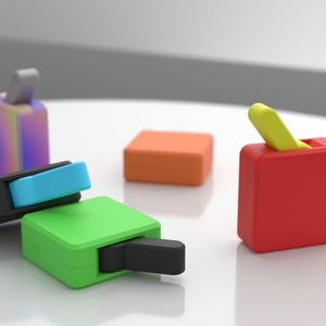 Fokus-Schalter-Schlüsselring - 2er-Set im Taschenformat Stressabbau Spaß funktionelles tragbares sensorisches