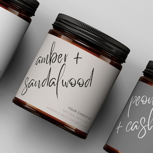 Editable Candle Label Template | Minimal Style Candle Label | Customisable Label | Modern Label | Candle Label Bundle | Canva DIY | D012