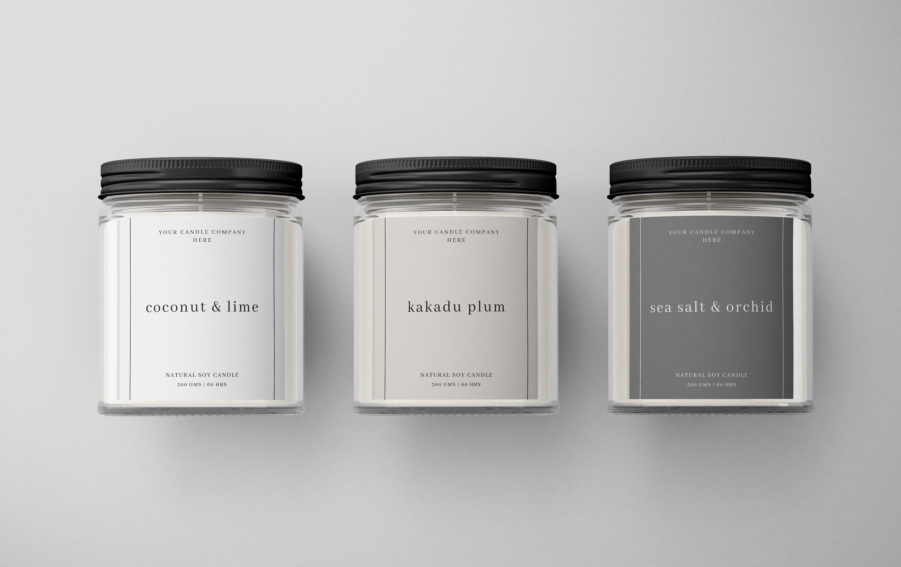 Editable Candle Label Template | Minimal Style Candle Label ...