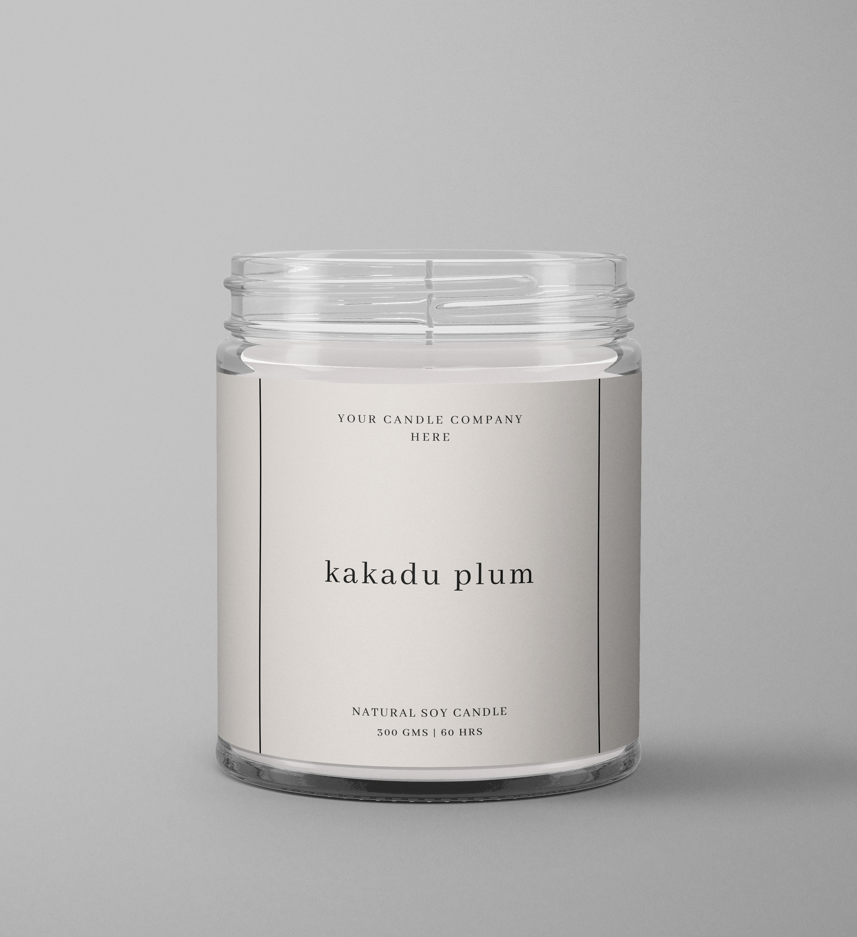 Editable Candle Label Template | Minimal Style Candle Label ...