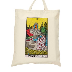 Bolsa de lona para guardarropa con diseño de tarot y cartas de Tech Theatre
