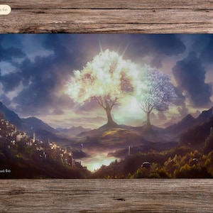 Árboles de Valinor - 60 x 35 cm - Tapete de juego de mesa para TCG