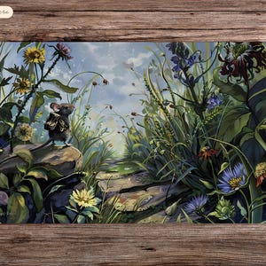 Bloomburrow Plains - 60 x 35 cm - Playmat Mtg - Tapete para juegos de mesa para Tcg