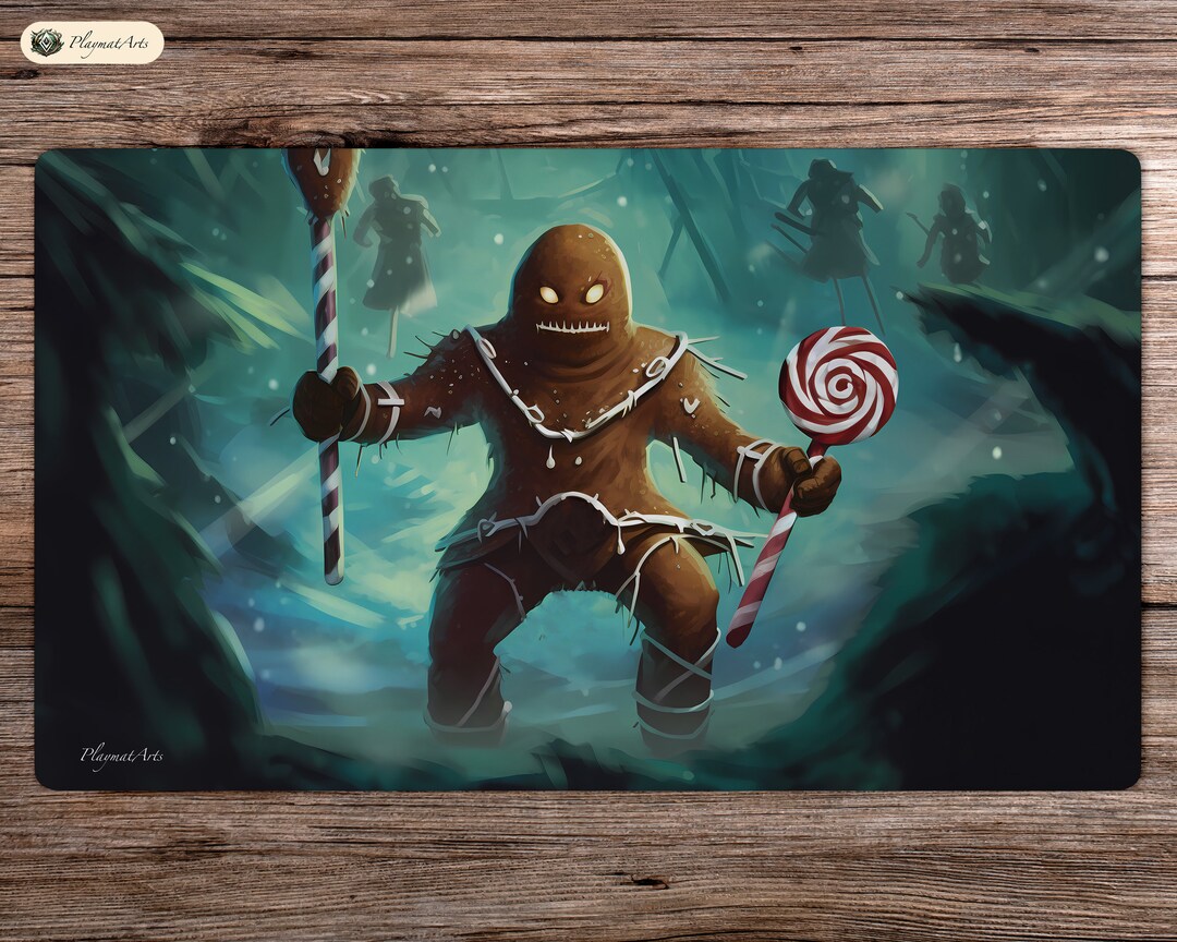 Gingerbread Madness 24x14 Playmat MTG Board Game Mat for TCG Etsy
