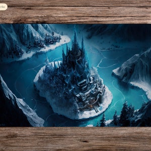 Icy Enclave - 24"x14" - Speelmat MTG - Bordspelmat voor TCG
